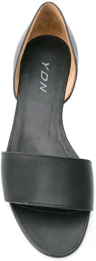 YDN Western Open Toe D'Orsay Casual Flats Sandals Slip on Comfy Walking Shoes Size 4-16 US
