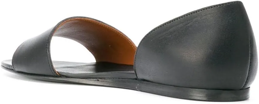YDN Western Open Toe D'Orsay Casual Flats Sandals Slip on Comfy Walking Shoes Size 4-16 US