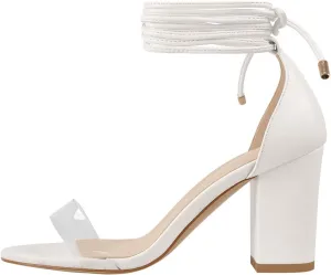 Yolkomo Women's Lace Up Chunky Low Heel Gladiator Sandals